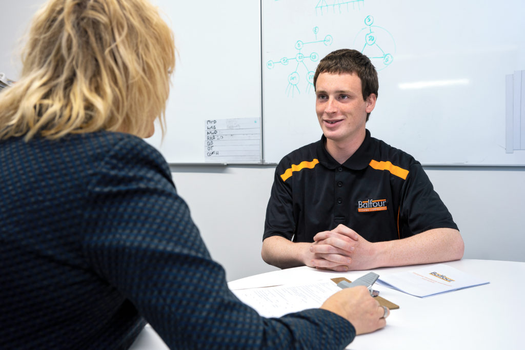 Kate Balfour, of Balfour Cleaning, with Workbridge jobseeker Roydon Kells, who she has hired in her business.