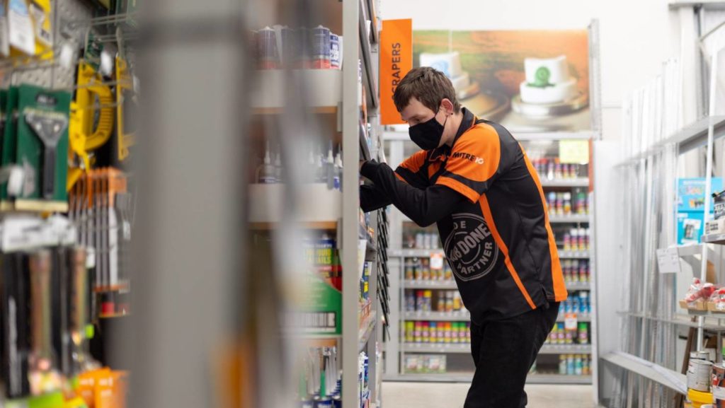 Zak hard at work in  Masters Mitre 10 .